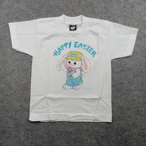Vintage Crayola Shirt Tee Youth 6-8 Easter Bunny Graphic Made USA 90s Kids